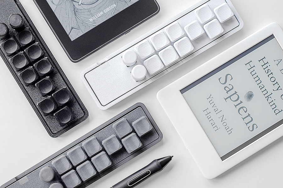 Escobyte Keyboards Palette macropad in three different colors